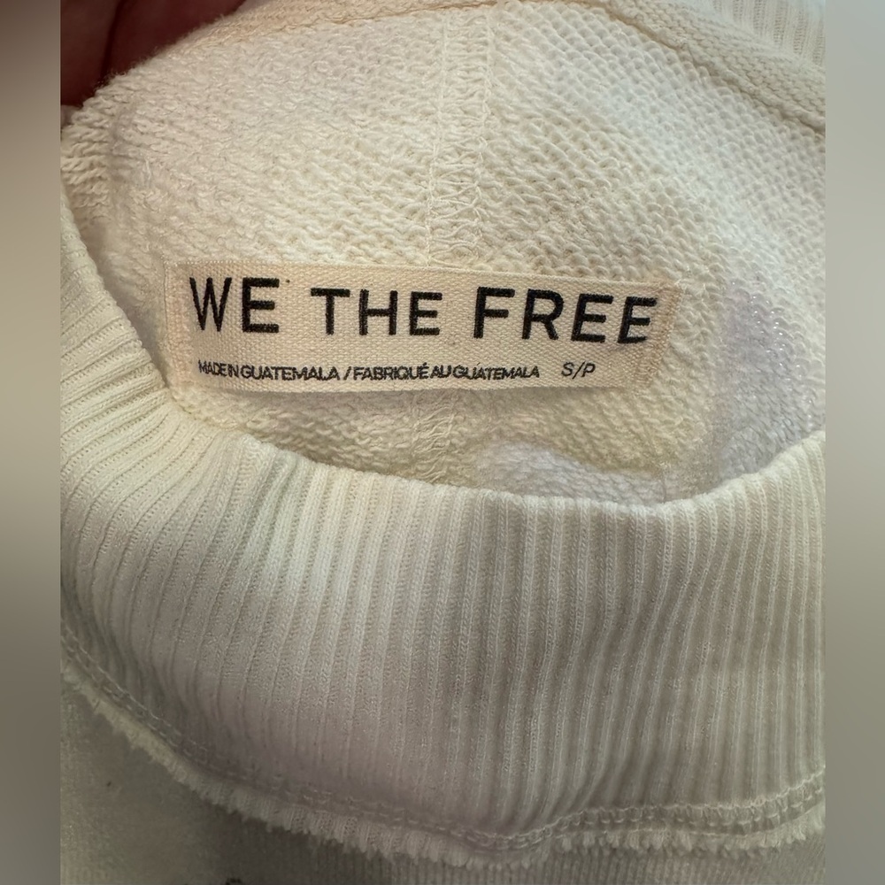 NWT Free People We The Free Palm Spring Turtleneck Graphic Pullover ivory - S, M - Picture 9 of 10